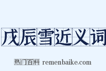 戊辰雪近义词是什么意思的图片